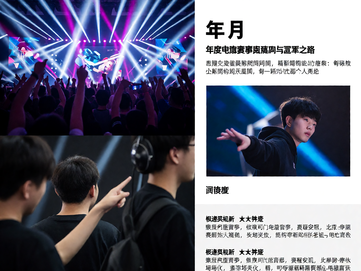 电竞赛事现场灯光璀璨，观众热情欢呼